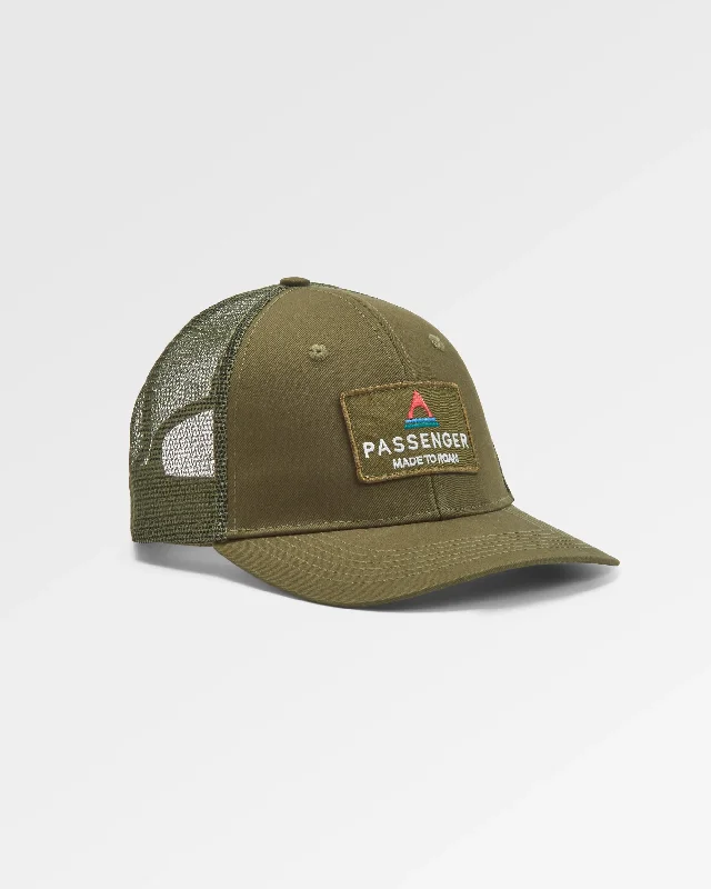 Core Recycled Cotton Trucker Hat - Khaki Green