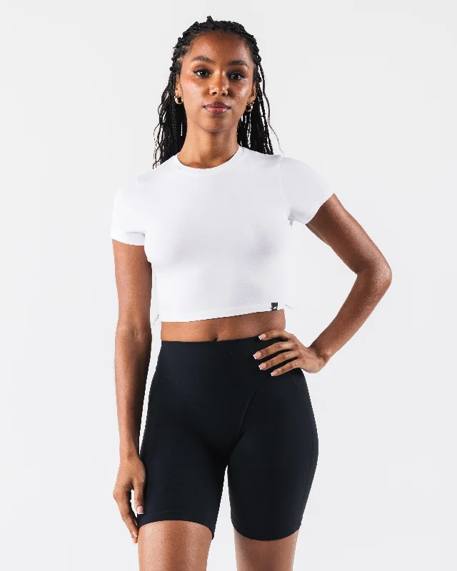 OT Crop Tee - White