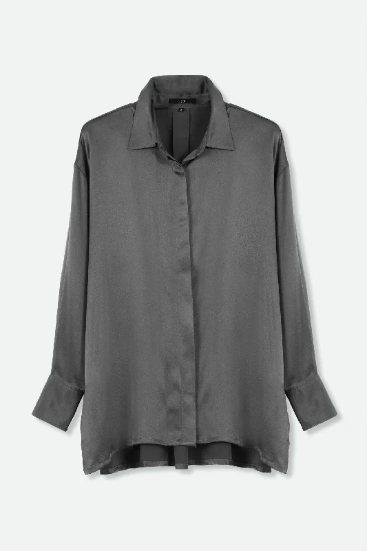 ADRIA SHIRT IN STRETCH SILK CHARMEUSE