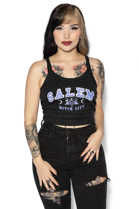 Salem College - Women's Micro Rib Spaghetti Strap Tank