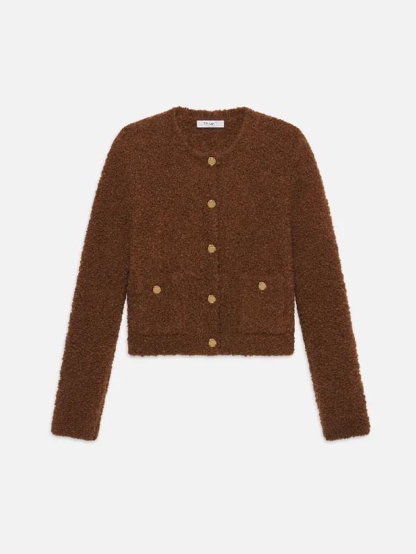 Patch Pocket Cardi -- Camel