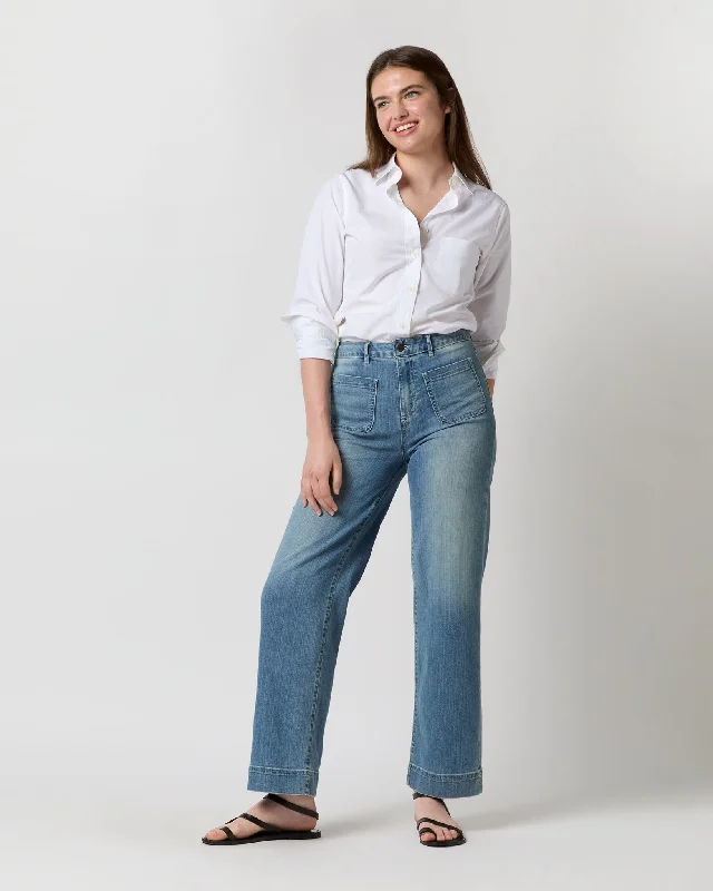 Coco Patch Pocket Jean in 7-Year Indigo Stretch Denim