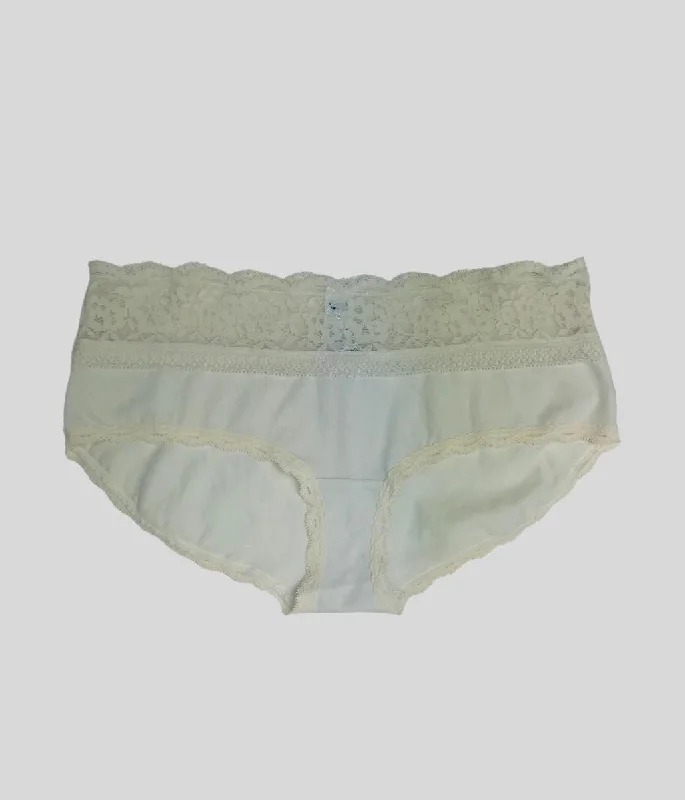 Ivory Lace Trim Shorts Briefs Size 12