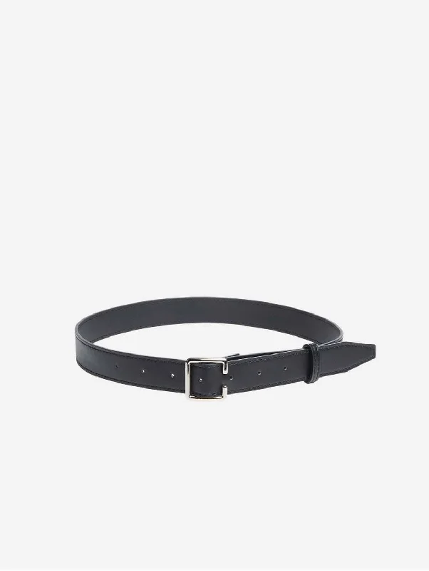 Sleek Vegan Corn Leather Belt | Black