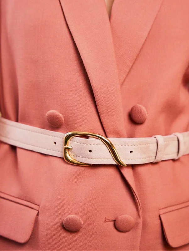 Comma Vegan Leather Belt | Blush