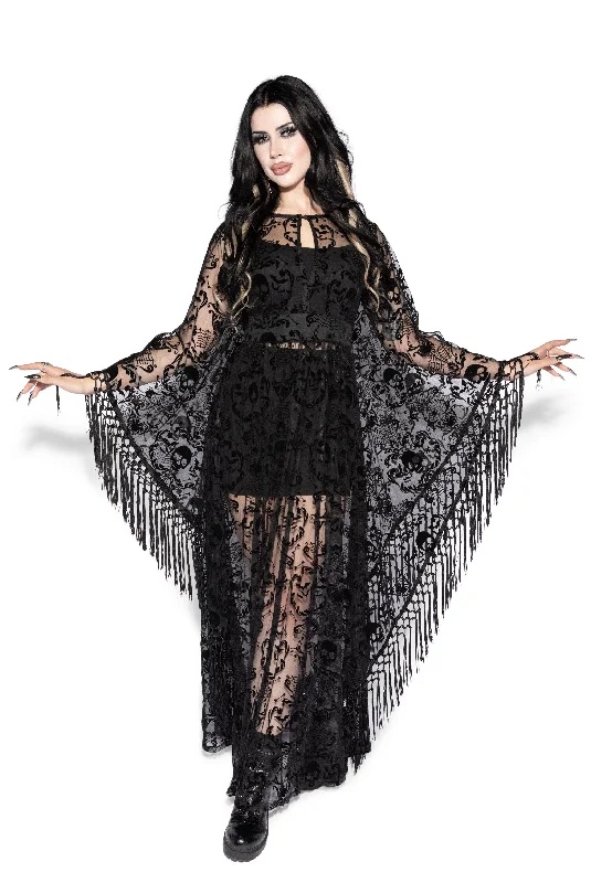 Skull Flutter Sleeve Caftan