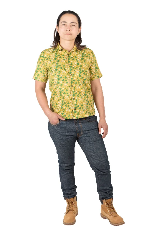 Unisex Button Up in Lemon Wood Sorrel