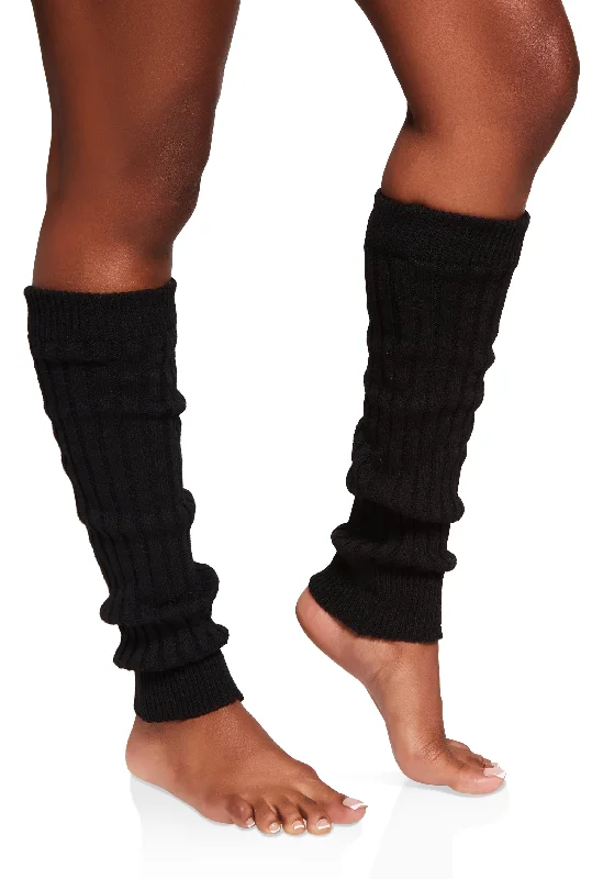 Ribbed Knit Leg Warmers