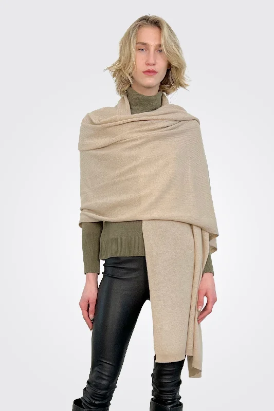 Cashmere Luxe Travel Wrap - Chai