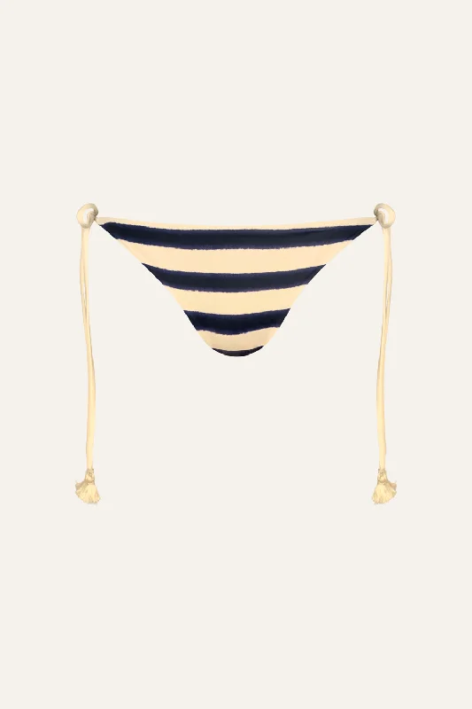 Entorche Del Mar Bikini Bottom in Ecru & Navy