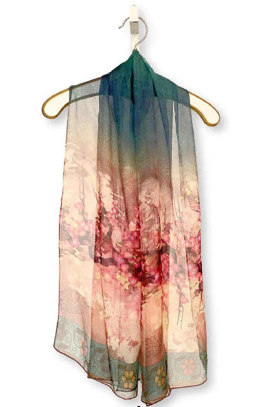 Tree Branch Silk Scarf