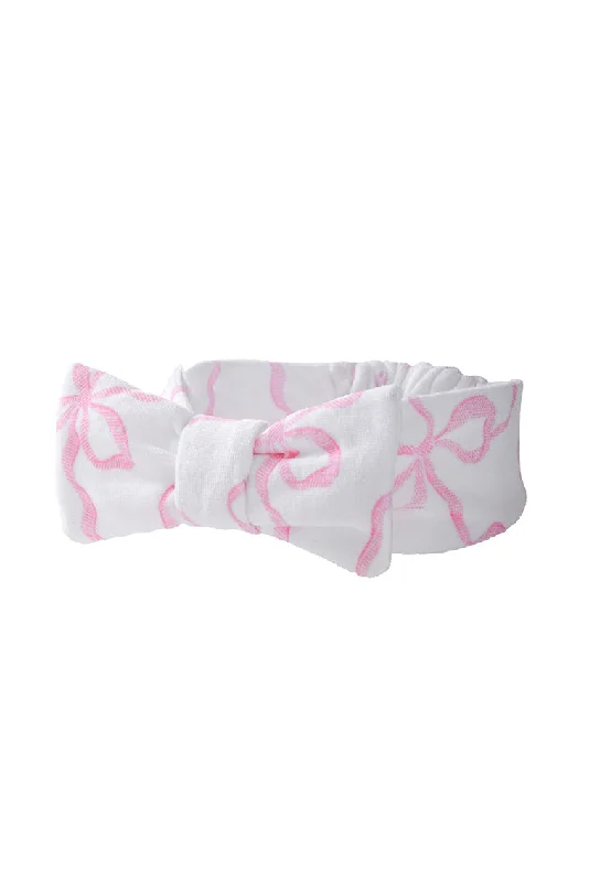 Bow Face Wash Beauty Headband-PINK BONNET