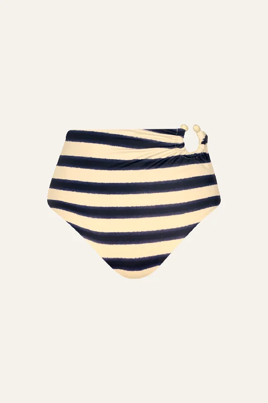 Marinera Bikini Bottom in Ecru & Navy