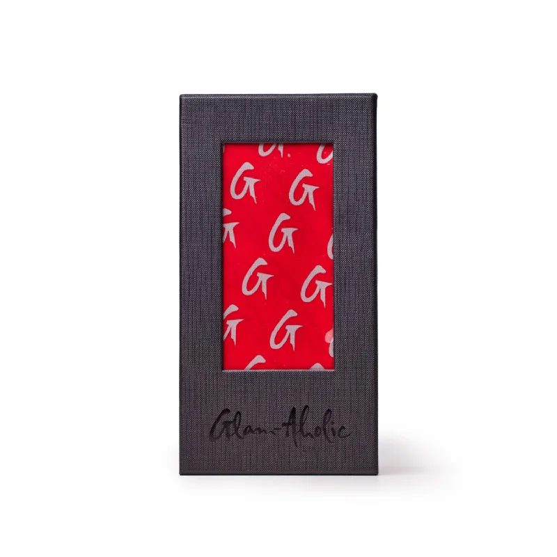 MONOGRAM SILK SCARF RED-MEDIUM