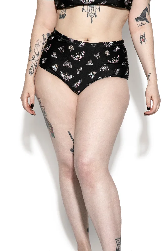 Pastel Death Moth High Waist Swim Bottom