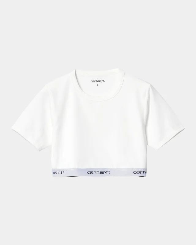 Script Crop Top | White