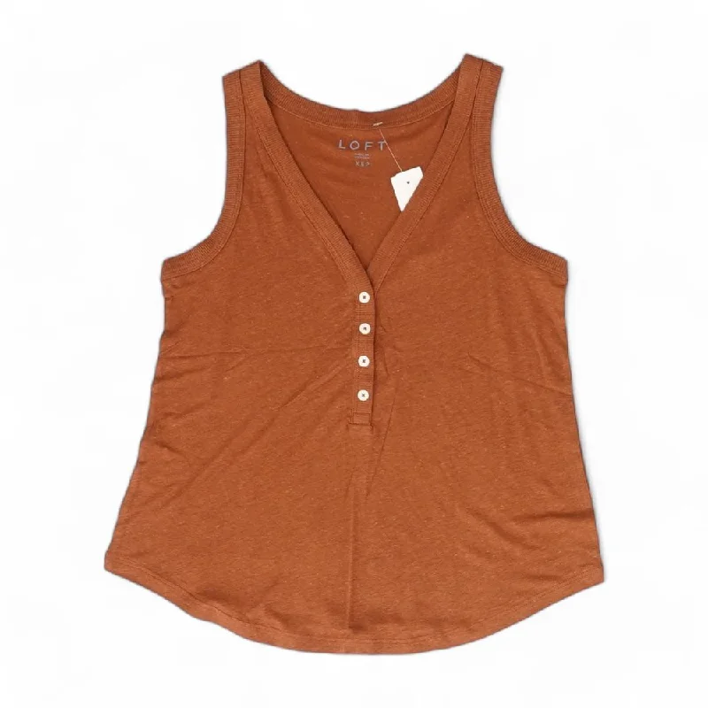 Brown Solid Active Tank