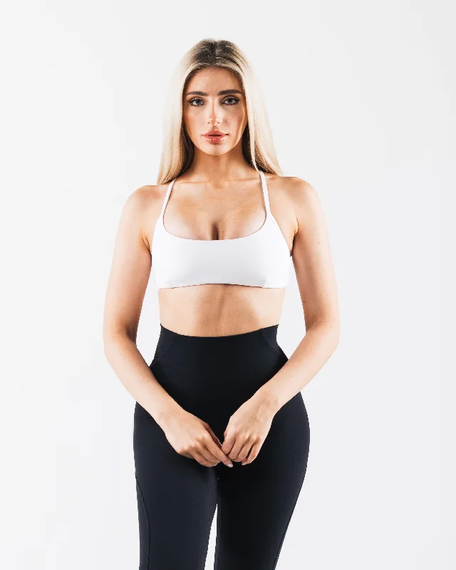 Aura 3 Strap Bra - White